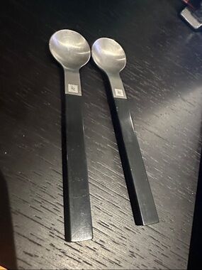 Nespresso Black and Silver Espresso Spoons - Set of 2